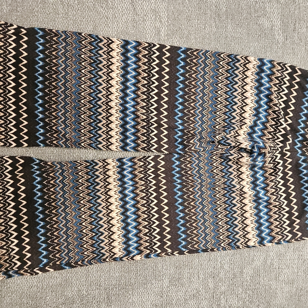 Chevron Pattern Wide Leg Pants - Picture 2 of 4
